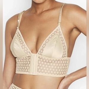 NWOT Victoria's Secret Luxe Starburst Long Line Elegant Lace Bralette